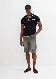 Trikåbermudas med bekvämt snitt och jeanslook, normal passform, bonprix
