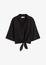 Blus i linneblandning, bonprix