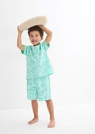 Kort pyjamas av ekologisk bomull (set i 4 delar), bonprix