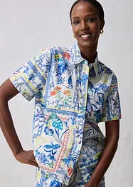 Skjortblus med sidenandel, bonprix