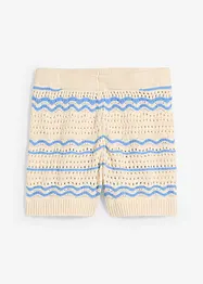 Stickade shorts i luftig bomulls- och linnemix, bonprix
