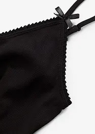 Ribbstickad bomullspyjamas med shorts, bonprix