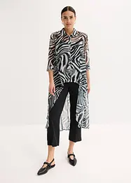 Lång blus i chiffong, bonprix