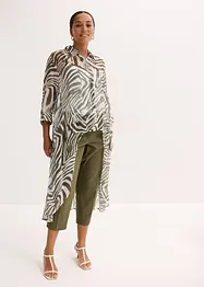 Lång blus i chiffong, bonprix