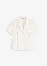 Kort blus i bomullspoplin, bonprix