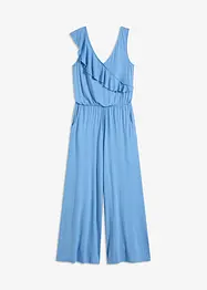 Jerseyjumpsuit med volang, bonprix