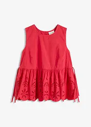 Bluslinne med slits och hålbroderi, bonprix