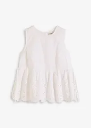 Bluslinne med slits och hålbroderi, bonprix