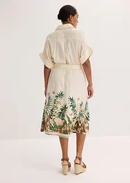Skjortklänning med bårdmönster, bonprix