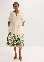 Skjortklänning med bårdmönster, bonprix