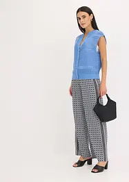 Hålmönstrad cardigan med kort ärm, bonprix