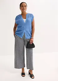 Hålmönstrad cardigan med kort ärm, bonprix