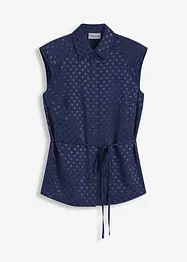 Satinblus med knytband, bonprix