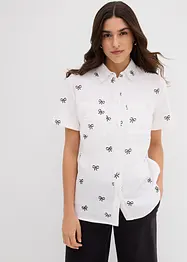 Kortärmad muslinblus, bonprix