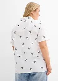 Kortärmad muslinblus, bonprix