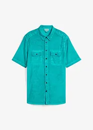 Kortärmad skjorta med tvättad look, bonprix