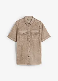 Kortärmad skjorta med tvättad look, bonprix