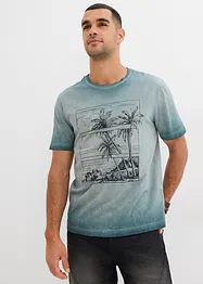 T-shirt med tvättade effekter, av ekologisk bomull, bonprix