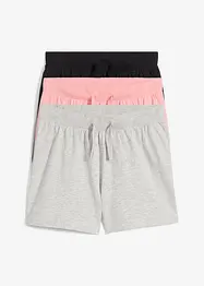 Jerseyshorts för barn (3-pack) i ekologisk bomull, bonprix