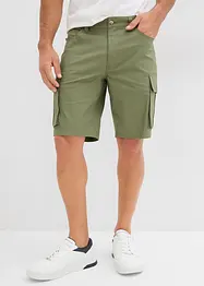 Stretchiga bermudas i cargomodell (2-pack), normal passform, bonprix