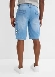 Tunna jeansshorts med cargoficka, av ren bomull, Relaxed Fit (2-pack), bonprix