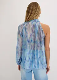 One shoulder-blus i chiffong, bonprix