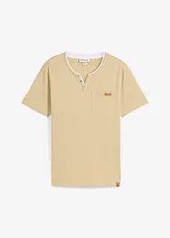T-shirt med kort knappslå, bonprix