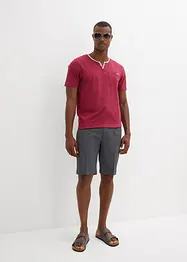 T-shirt med kort knappslå, bonprix