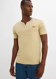 T-shirt med kort knappslå, bonprix