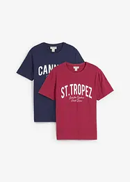 T-shirt i ekologisk bomull (2-pack), bonprix