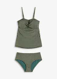 Tankini (2 delar) med glittertrådar, bonprix