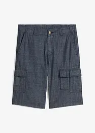 Cargoshorts i chambray för barn, normal passform, bonprix
