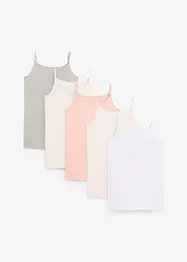 Undertröja (5-pack) med ekologisk bomull, bonprix