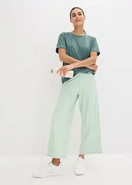 Bekväm sportbyxa i caprimodell med vida ben, bonprix