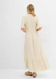 Maxiklänning med våder i följsam viskos, bonprix