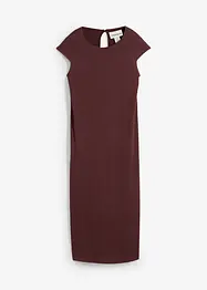 Mellanlång klänning med stickad look, bonprix