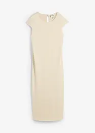 Mellanlång klänning med stickad look, bonprix