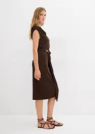 Draperad midiklänning i omlottstil, bonprix