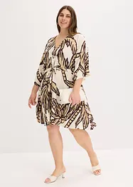 Miniklänning med kimonoärmar i böljande viskos, bonprix