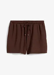 Dra på-shorts i kräppat material med struktur, bonprix