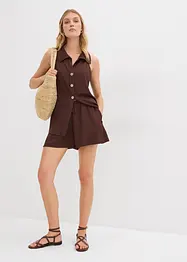 Dra på-shorts i kräppat material med struktur, bonprix