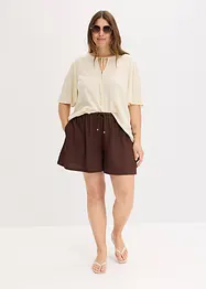 Dra på-shorts i kräppat material med struktur, bonprix