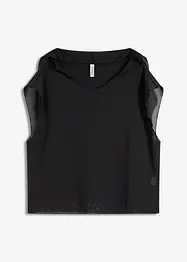 Transparent strandtopp med huva, bonprix