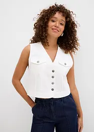 Stretchig jeansväst, bonprix