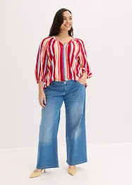 Blus av viskosmaterial med struktur, bonprix