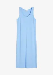 Mellanlång klänning i mjukt, ribbstickat material, bonprix