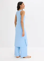 Mellanlång klänning i mjukt, ribbstickat material, bonprix