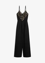Jerseyjumpsuit med spets, bonprix