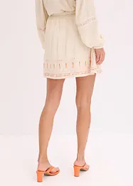 Minikjol med broderi, bonprix