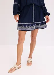 Minikjol med broderi, bonprix